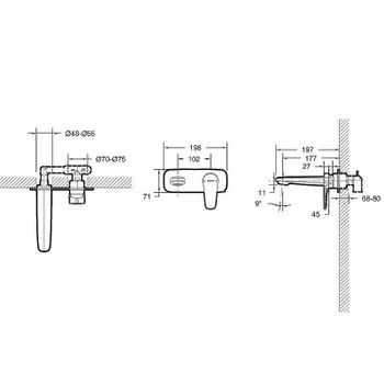 Смеситель для раковины Bravat Source P8173218BW-ENG Черный матовый — фото 2, Смесители для раковины