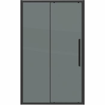 Душевая дверь Grossman Cosmo 110 100.K33.02.110.21.10 профиль Черный матовый стекло тонированное — фото 1, Раздвижные душевые двери