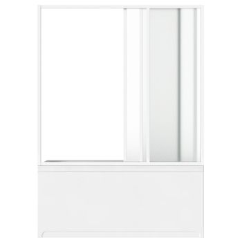 Шторка на ванну Bas Рио 105 ШТ00049 профиль Белый пластик прозрачный — фото 3, Шторки для ванной раздвижные