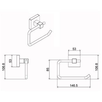 Держатель туалетной бумаги Azario Rina AZ-87010A Хром — фото 2, Держатели туалетной бумаги