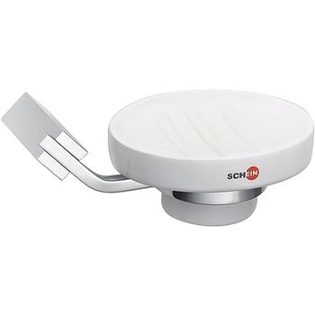 Мыльница Schein Watteau 122C-R Белая Хром — фото 1, Мыльницы