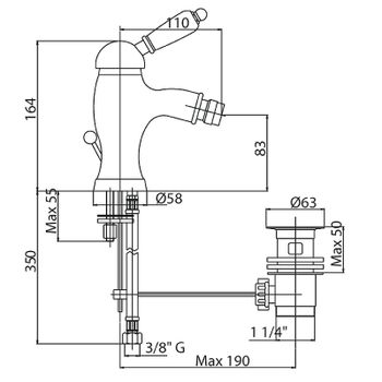 Смеситель для биде Cezares Elite ELITE-BSM1-01-Bi Хром — фото 2, Смесители для биде