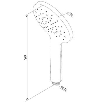Ручной душ Damixa Jupiter 977020000 Хром — фото 3, Лейки для душа