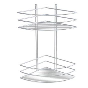 Полка корзина Fixsen FX-710-2 угловая Хром — фото 1, Полки для ванной и душа