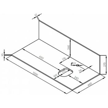 Столешница под раковину Aquaton Мишель 100 1A277303MIX40 с панелью Бежевая — фото 4, Столешницы под раковину