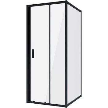 Душевой уголок Niagara Nova 100х100 NG-82-10AB-A100B профиль Черный стекло прозрачное — фото 1, Квадратные душевые уголки