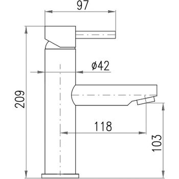 Смеситель для раковины Rav Slezak Seina SE928.5 Титан — фото 2, Смесители для раковины