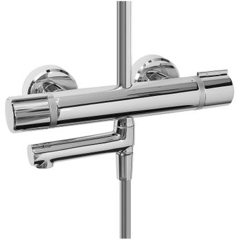 Душевая система Jacob Delafon Atom E26238-CP с термостатом Хром — фото 2, Душевые стойки