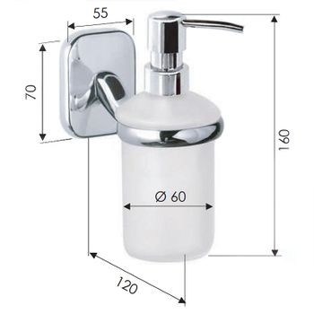 Дозатор для жидкого мыла Remer Suite SU13CR Хром — фото 2, Дозаторы