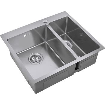 Кухонная мойка ZorG R 59 R 59-2-51-L Нержавеющая сталь — фото 1, Кухонные мойки