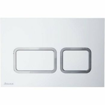 Клавиша смыва Ravak Twin Flat X01739 Сатин — фото 1, Кнопки смыва