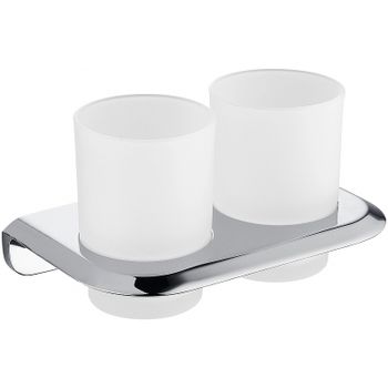 Стакан для зубных щеток Abber Nord AA1557 двойной Хром — фото 1, Стаканы для зубных щеток