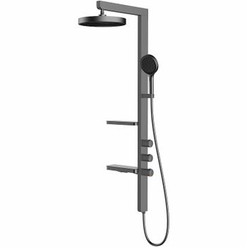 Душевая система Vincea Inspire  VSFS-3I11GM Вороненая сталь — фото 1, Душевые стойки