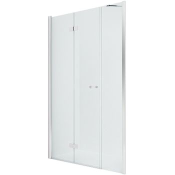 Душевая дверь New Trendy New Soleo Chrome 140 L D-0150A/D-0096B профиль Хром стекло прозрачное — фото 1, Складные душевые двери