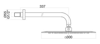 Верхний душ Webert AC0842015 Хром — фото 2, Верхние души