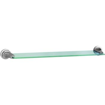 Стеклянная полка Nofer Hotel 16415.B хром, глянцевая/прозрачное стекло — фото 1, Полки для ванной и душа
