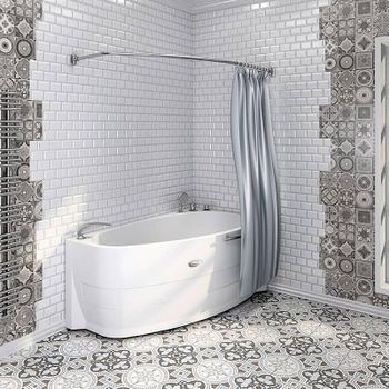 Карниз для ванны Radomir Орсини 160x90 1-12-2-0-0-032 Хром — фото 2, Карнизы для ванной