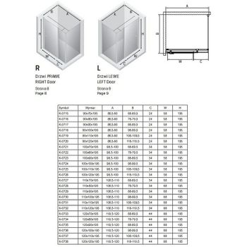 Душевой уголок New Trendy New Soleo Chrome 110х110 K-0731 профиль Хром стекло прозрачное — фото 8, Квадратные душевые уголки