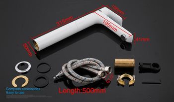 Смеситель для раковины Gappo G1048-2 Белый Хром — фото 11, Смесители для раковины