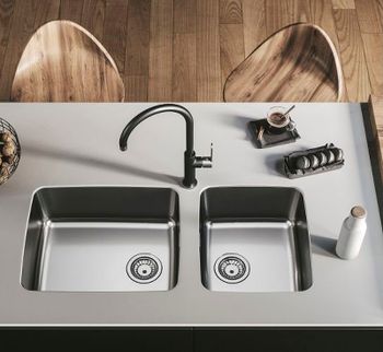 Кухонная мойка Alveus Luno 20 SAT 90 FI 340x400 1128740 Сатинированная сталь — фото 4, Кухонные мойки