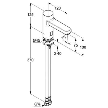 Смеситель для раковины Kludi Zenta 3810005 Хром — фото 5, Смесители для раковины