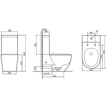 Унитаз компакт Triton Corso CO-3806 Щ0000057975 с бачком и сиденьем Микролифт — фото 12, Напольные унитазы