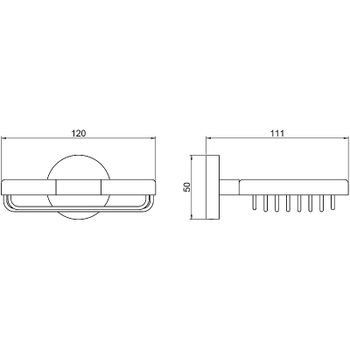 Мыльница Aquatek Бетта AQ4633CR Хром — фото 2, Мыльницы