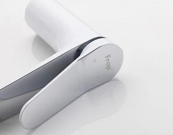 Смеситель для раковины Frap H45 F1045 Белый Хром — фото 3, Смесители для раковины