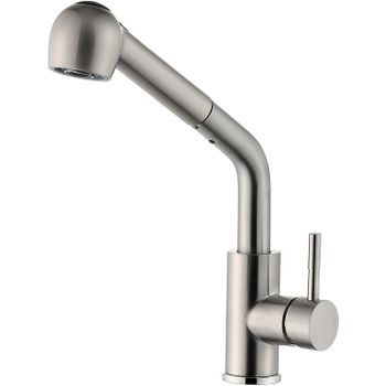 Смеситель для кухни ZorG Steel Hammer SH 5144 INOX Нержавеющая сталь — фото 1, Смесители для кухни