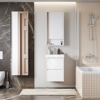 Тумба под раковину Aquaton Сканди 45 1A251601SD010 подвесная Белая — фото 6, Тумбы под раковину