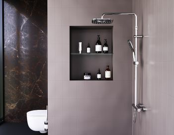 Душевая система Damixa Option DX218092000 с термостатом Хром — фото 5, Душевые стойки