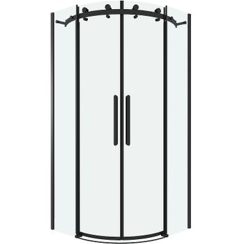 Душевой уголок Grossman Classic 90х90 301.K33.04.9090.21.00 профиль Черный матовый стекло прозрачное — фото 10, Душевые уголки четверть круга