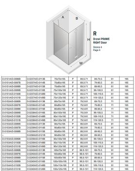 Душевой уголок New Trendy New Soleo Chrome 80х110 R D-0152A/D-0150B профиль Хром стекло прозрачное — фото 9, Прямоугольные душевые уголки