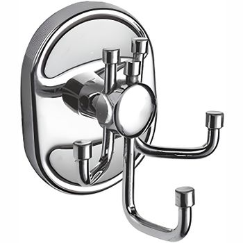 Тройной крючок Haiba HB1905-3 Хром — фото 1, Крючки для полотенец