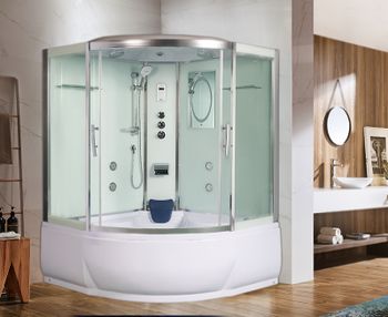 Душевой бокс WeltWasser WW500 Emmer 15055 150x150 10000003291 профиль Хром стекло прозрачное — фото 3, Душевые боксы