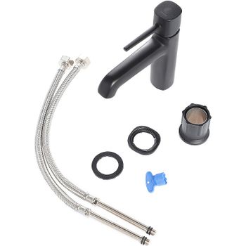 Смеситель для раковины Orange Karl M05-021b Черный — фото 5, Смесители для раковины