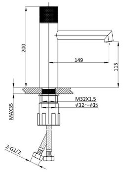 Смеситель для раковины Vincea Desire VBF-1D3GM Вороненая сталь — фото 4, Смесители для раковины