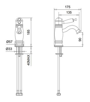 Смеситель для раковины Migliore Oxford 19175 с термостатом Золото — фото 3, Смесители для раковины