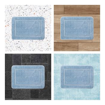 Коврик для ванной комнаты Iddis Promo 65х45 PSQS04Mi12 Голубой — фото 8, Коврики для ванной комнаты