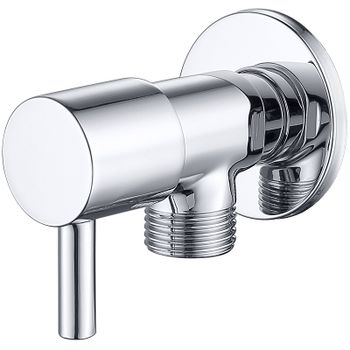 Запорный вентиль Aquatek AQ2450CR угловой Хром — фото 1, Комплектующие для душевого оборудования