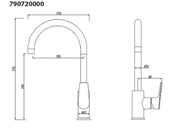 Смеситель для кухни Damixa RedBlu 790720000 Черный Хром — фото 7, Смесители для кухни