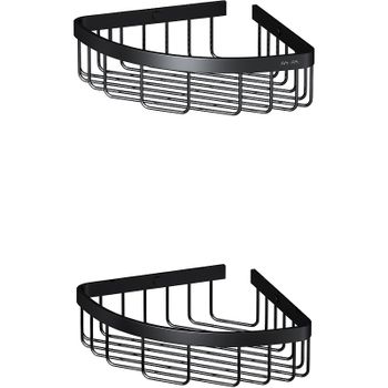 Полка корзина AM.PM Sense L A7452222 угловая Черная матовая — фото 1, Полки для ванной и душа