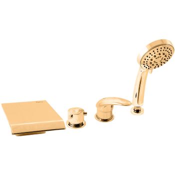 Смеситель на борт ванны Rav Slezak Dunaj D473.5PZ Золото — фото 1, Смесители на борт ванны