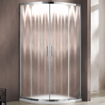 Душевой уголок Vincea Garda 90x90 VSQ-1G900CH профиль Хром стекло шиншилла — фото 1, Душевые уголки четверть круга