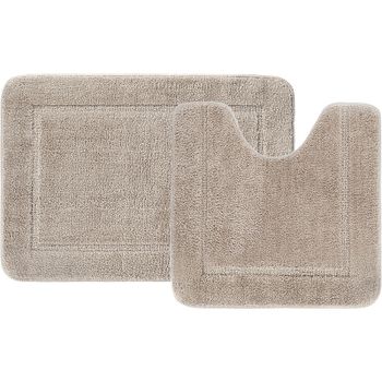 Комплект ковриков Iddis Promo 65х45/45х45 PSET03Mi13 Светло-коричневый — фото 1, Коврики для ванной комнаты