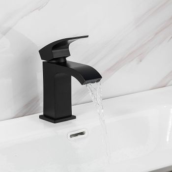 Смеситель для раковины Gappo G07-6 G1007-6 Черный матовый — фото 7, Смесители для раковины