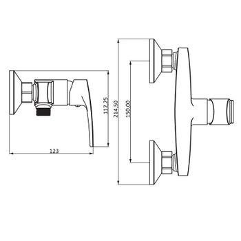 Смеситель для душа Damixa Eclipse 2.0 482000000 Хром — фото 4, Смеситель для душа