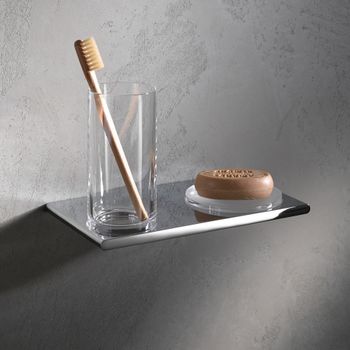 Держатель со стаканом и мыльницей Keuco Edition 400 11556 019000 Хром — фото 1, Мыльницы