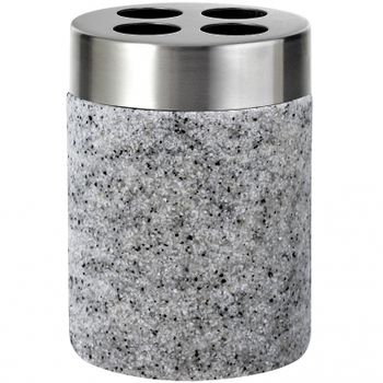 Стакан для зубных щеток Ridder Stone 22010207 Серый — фото 1, Стаканы для зубных щеток