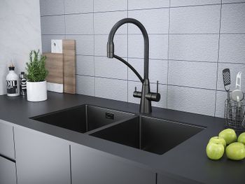 Смеситель для кухни Paulmark Siegen Si213111-GM Вороненая сталь — фото 2, Смесители для кухни